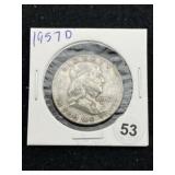 1957 D Franklin Half Dollar Silver Coin