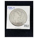 1885 O Morgan Silver Dollar Coin