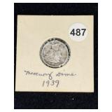 1939 Mercury Dime Coin