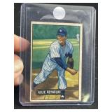 1951 Bowman Allie Reynolds Baseball Card