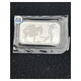 One Troy Ounce .999 Fine Silver Bar