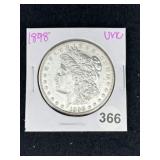1898 UNC Morgan Silver Dollar Coin