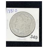 1881 O Morgan Silver Dollar Coin