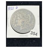 1921 D Morgan Silver Dollar Coin