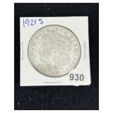 1921 S Morgan Silver Dollar Coin
