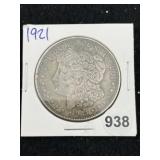 1921 Morgan Silver Dollar Coin
