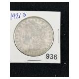 1921 S Morgan Silver Dollar Coin