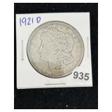 1921 D Morgan Silver Dollar Coin