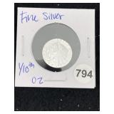 1/10th Fine Silver Coin