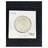 1944 Walking Liberty Half Dollar Silver Coin