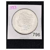 1883 Morgan Silver Dollar Coin