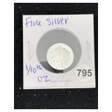 1/10th Fine Silver Coin