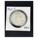 1960 D Franklin Half Dollar Silver Coin
