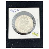1963 D Franklin Half Dollar Silver Coin