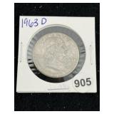 1963 D Franklin Half Dollar Silver Coin