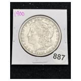 1900 Morgan Silver Dollar Coin