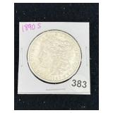1890 S Morgan Silver Dollar Coin