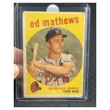 1959 Topps Eddie Mathews Baseball Card