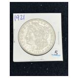1921 Morgan Silver Dollar Coin