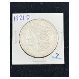 1921 D Morgan Silver Dollar Coin