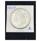 1921 D Morgan Silver Dollar Coin