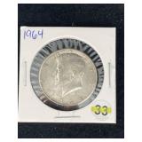 1964 Kennedy Half Dollar Silver Coin