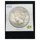 1923 Peace Silver Dollar Coin