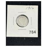 1916 Barber Dime Coin