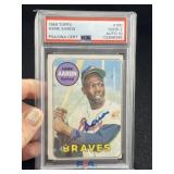 1969 Topps Hank Aaron Hand Signed Authentic Autogr