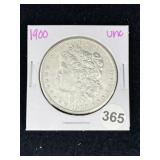 1900 UNC Morgan Silver Dollar Coin