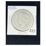 1923? S Peace Silver Dollar Coin