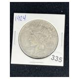 1924 Peace Silver Dollar Coin