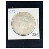 1922 Peace Silver Dollar Coin