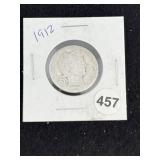 1912 Barber Quarter Coin