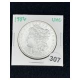 1886 UNC Morgan Silver Dollar Coin