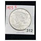 1923 S Peace Silver Dollar Coin