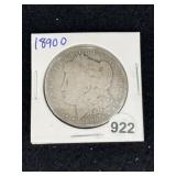 1890 O Morgan Silver Dollar Coin