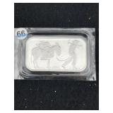 One Troy Ounce .999 Fine Silver Bar
