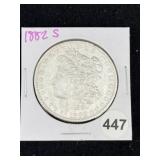 1882 S Morgan Silver Dollar Coin