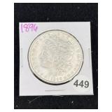 1896 Morgan Silver Dollar Coin