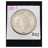 1880 O Morgan Silver Dollar Coin