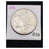 1896 Morgan Silver Dollar Coin