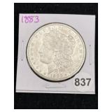 1883 Morgan Silver Dollar Coin