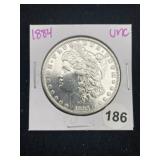 1884 UNC Morgan Silver Dollar Coin