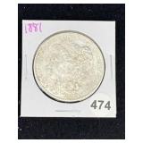 1881 Morgan Silver Dollar Coin