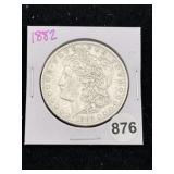 1882 Morgan Silver Dollar Coin