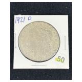 1921 D Morgan Silver Dollar Coin