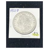 1921 D Morgan Silver Dollar Coin