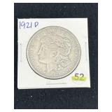 1921 D Morgan Silver Dollar Coin