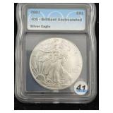 2001 UNC Silver Eagle Coin